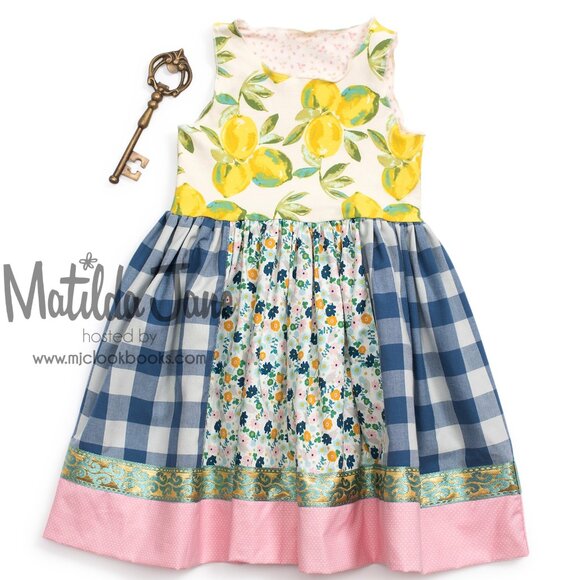 Girls Matilda Jane Platinum Morocco Paneled Tank Dress Lemons